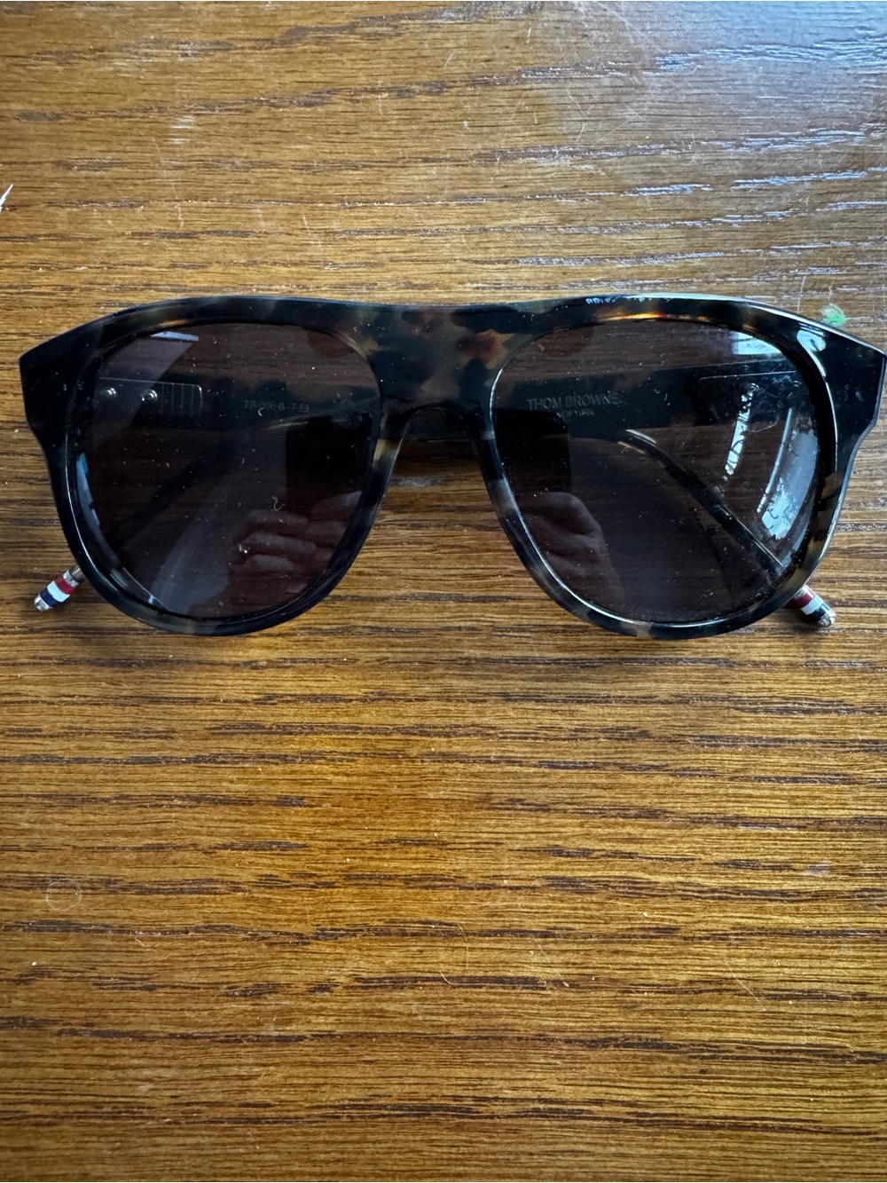 Thom Browne Tortoiseshell Sunglasses with Dark Brown Lenses